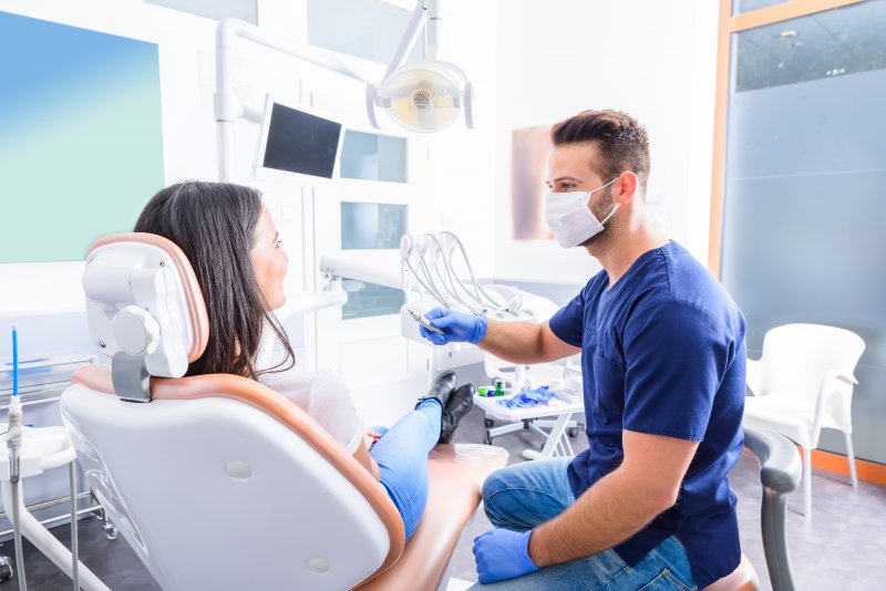 Patient at dentist in Reno